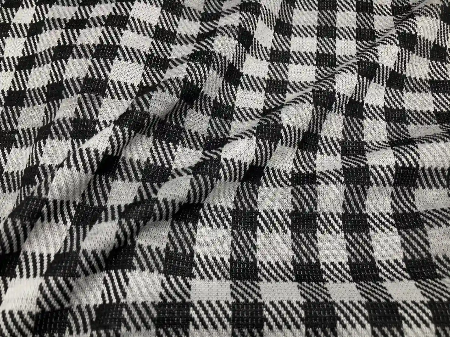 TEXWAY bottom-weight knit fabric: textured ponte, houndstooth, plaid and herringbone, Item No. TW582830A, Design No. T/D-JQ