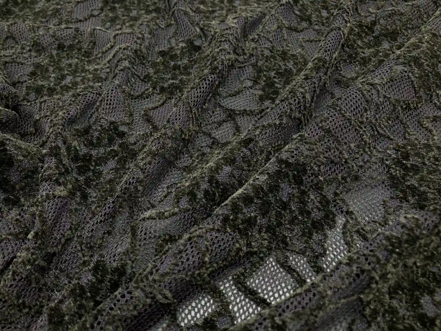 TEXWAY fancy fabric with raschel lace, foil coating, print, embossing and burnout effects, Item No. CH88458, Design No. P/D-JQ